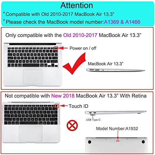 [תואם לגרסה ישנה יותר MacBook Air 13 אינץ '] כיסוי מארז קשה בגוף - בולדוג צרפתי